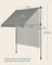 Manual Retractable Awning - Fabric - Dove Grey - Height-Adjustable with Crank