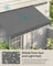 Manual Retractable Awning - Fabric - Anthracite Grey - Height-Adjustable with Crank