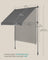 Manual Retractable Awning - Fabric - Anthracite Grey - Height-Adjustable with Crank
