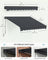 Retractable Patio Awning - 250 x 200 - Aluminum Alloy - Retractable Design