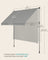 Manual Retractable Awning - Fabric - Dove Grey - Height-Adjustable with Crank