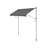 Height-Adjustable Awning - Fabric - Anthracite Grey - Manual Retractable Sunshade for Balcony