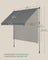 Height-Adjustable Awning - Fabric - Anthracite Grey - Manual Retractable Sunshade for Balcony