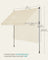 Manual Retractable Awning - Fabric - Beige - Height-Adjustable with Crank