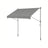 Manual Retractable Awning - Fabric - Dove Grey - Height-Adjustable with Crank for Balcony and Garden