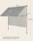 Manual Retractable Awning - Fabric - Dove Grey - Height-Adjustable with Crank for Balcony and Garden