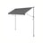 Manual Retractable Awning - Fabric - Anthracite Grey - Height-Adjustable with Crank