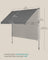 Manual Retractable Awning - Fabric - Anthracite Grey - Height-Adjustable with Crank
