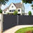 Retractable Double Side Awning - Smoky Grey - Thickened Polythene