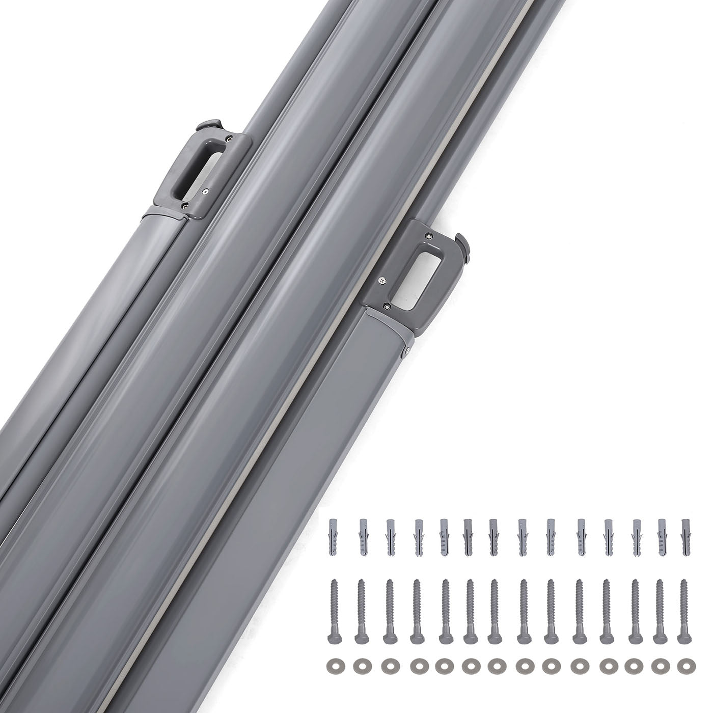 Retractable Awning - Polythene Fabric - Smoky Grey - Privacy Protection and Sun Shade