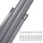 Retractable Awning - Polythene Fabric - Smoky Grey - Privacy Protection and Sun Shade