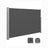 Extendable Side Awning - Fabric - Smoky Grey - Privacy Protection and Sun Shade 180 x 400 cm