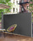 Extendable Side Awning - Fabric - Smoky Grey - Privacy Protection and Sun Shade 180 x 400 cm