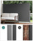 Extendable Side Awning - Fabric - Smoky Grey - Privacy Protection and Sun Shade 180 x 400 cm