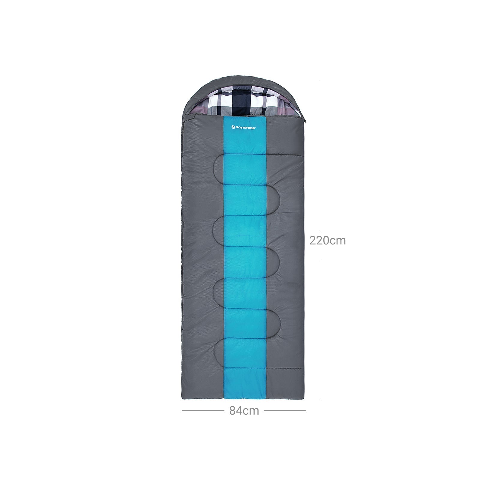 Sleeping Bag - Nylon - Dark Grey and Turquoise - Compact for All Seasons