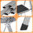 Folding 4-Step Ladder - Metal - Dove Grey
