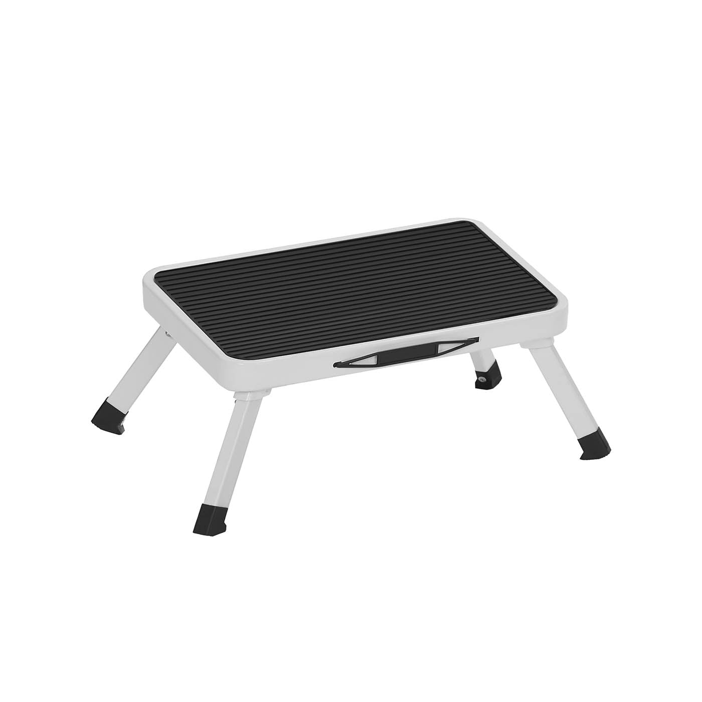 Folding Step Stool - Metal - White - TÜV SÜD Certified