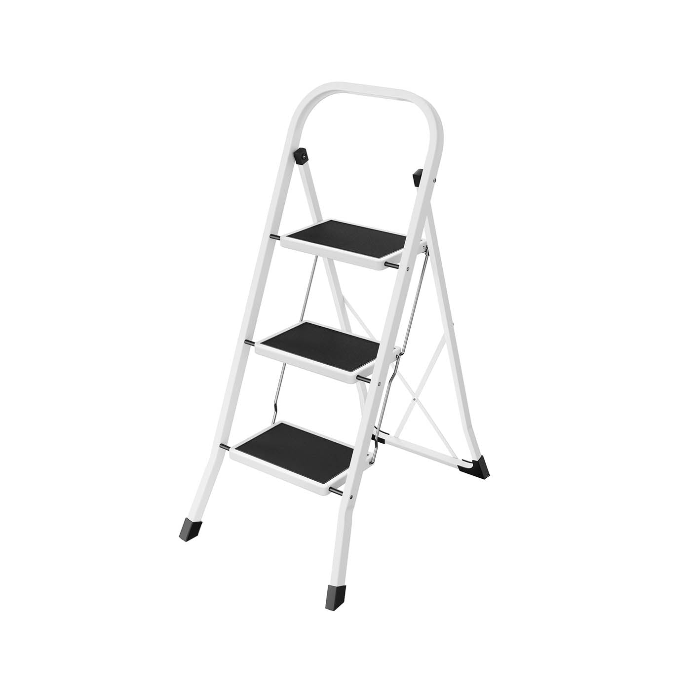 3 Step Ladder - Heavy Duty Steel - Folding and Portable