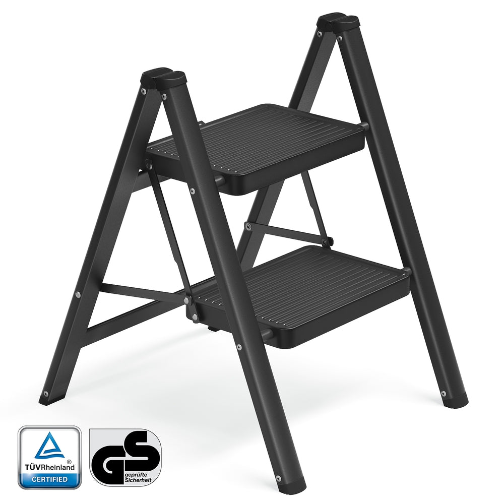 2-Step Ladder - 5.2L - Heavy-Duty Steel - Holds up to 150 kg