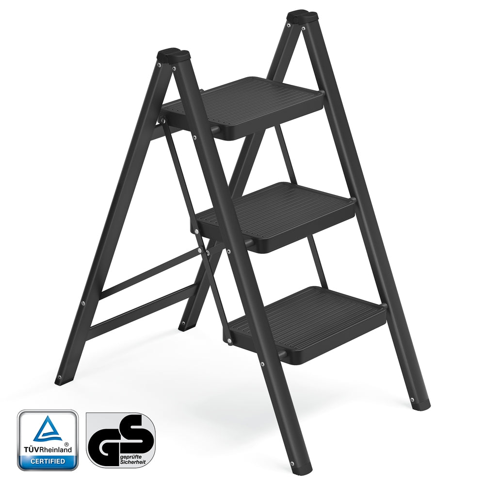 Heavy-Duty Step Ladder - 2-Step - Steel - Supports up to 330 lbs