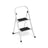 Portable 2 Step Ladder - Steel - White