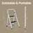 Portable Folding Ladder - 2 Steps - Metal - White