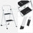 Portable 2 Step Ladder - Steel - White