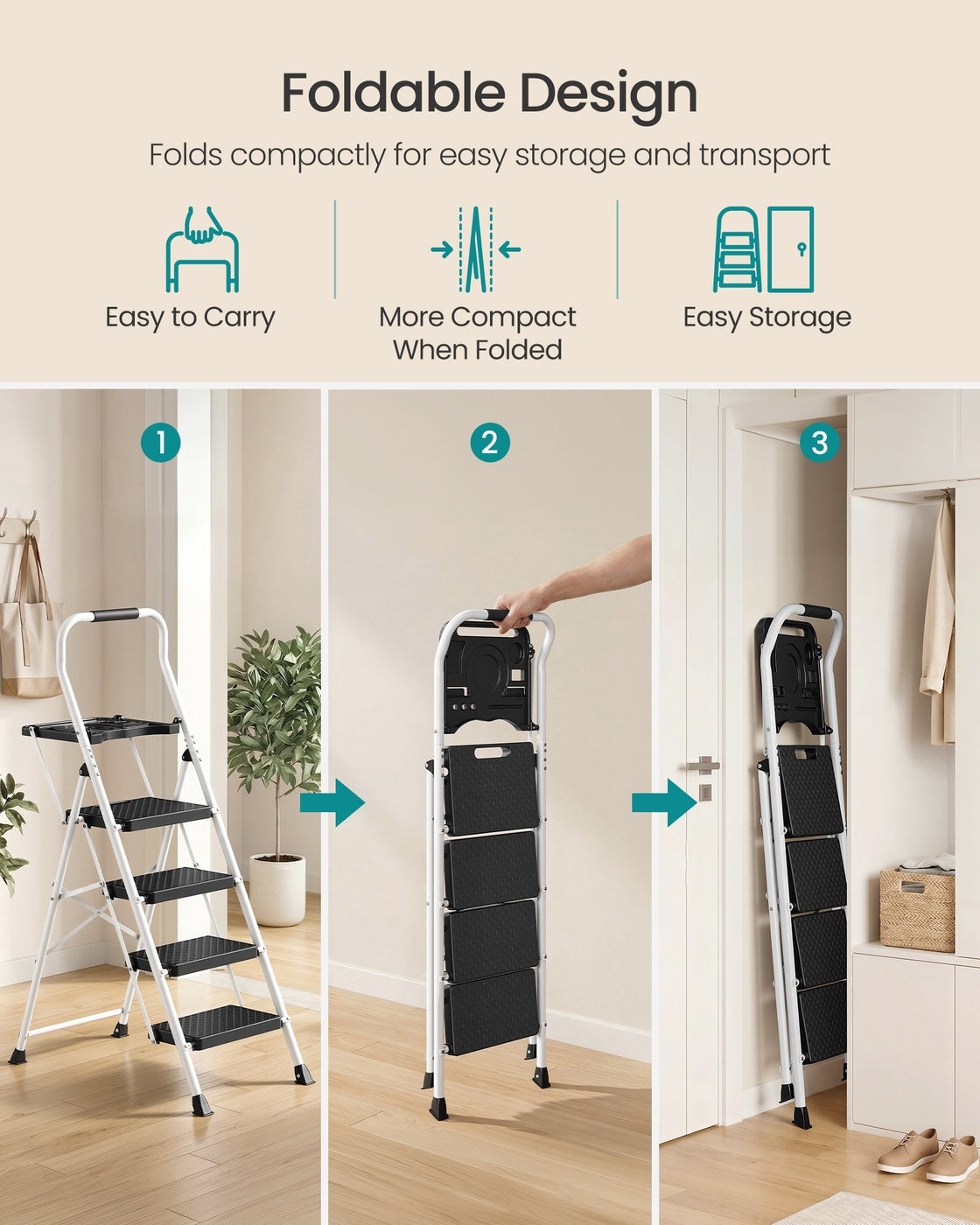 Step Ladder - Folding with Non-Slip Steps