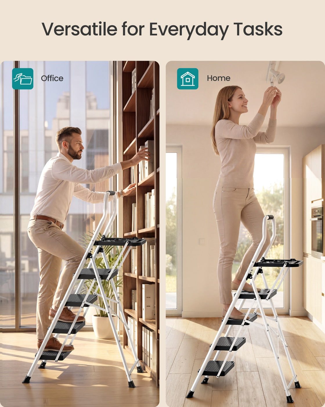Step Ladder - Folding with Non-Slip Steps