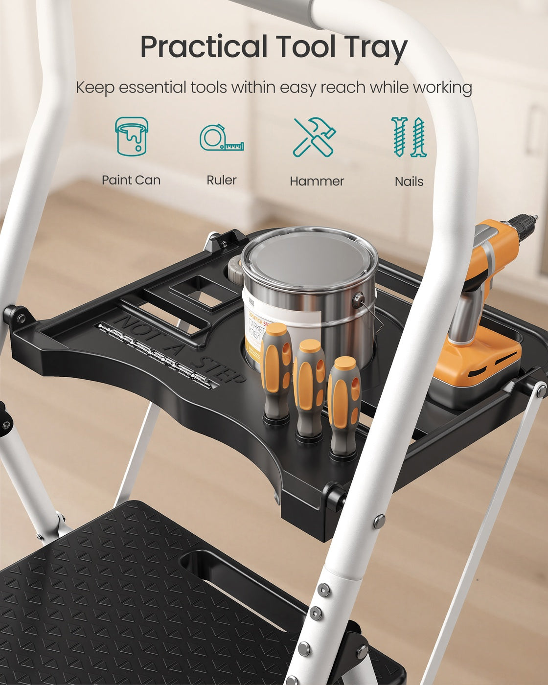 Step Ladder - Folding with Non-Slip Steps