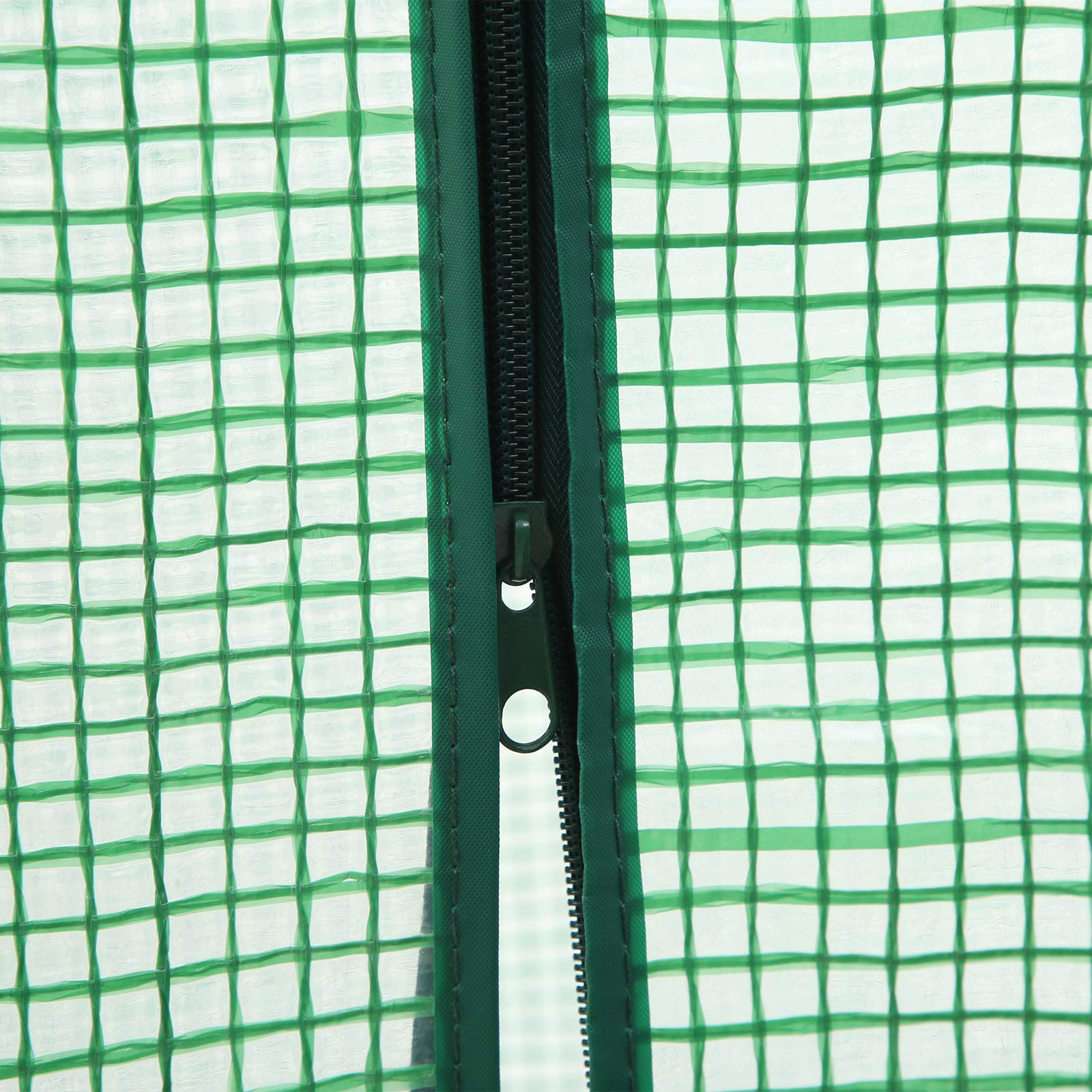 4-Tier Greenhouse - Metal - Green - Roll-Up Door