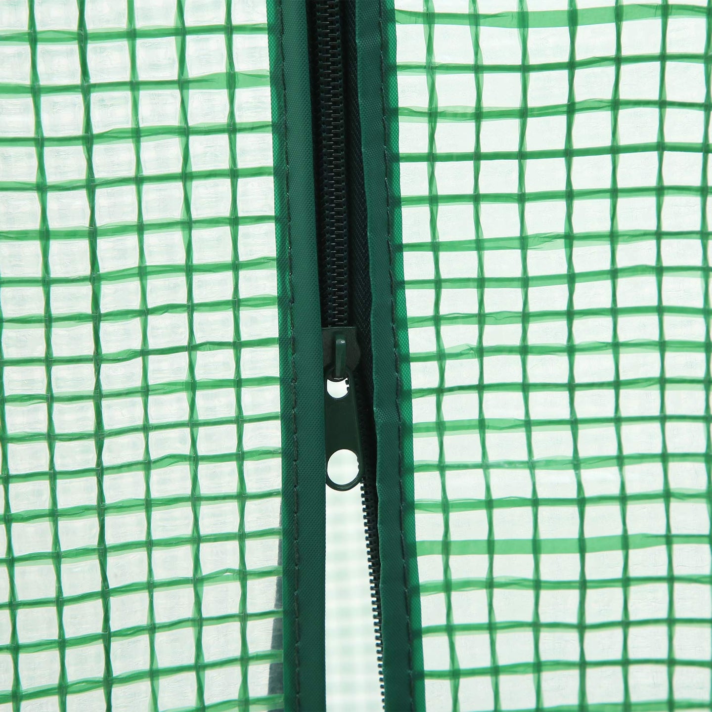 4-Tier Greenhouse - Metal - Green - Roll-Up Door