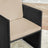 Garden Dining Table and Chairs Set - PE Rattan - Black and Beige - Space-Saving with Cushions