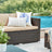 Garden Furniture Set - PE Rattan - Black and Beige - 5-Piece Patio Conversation Set with Cushions and Glass Table