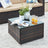 Garden Furniture Set - PE Rattan - Black and Beige - 5-Piece Patio Conversation Set with Cushions and Glass Table