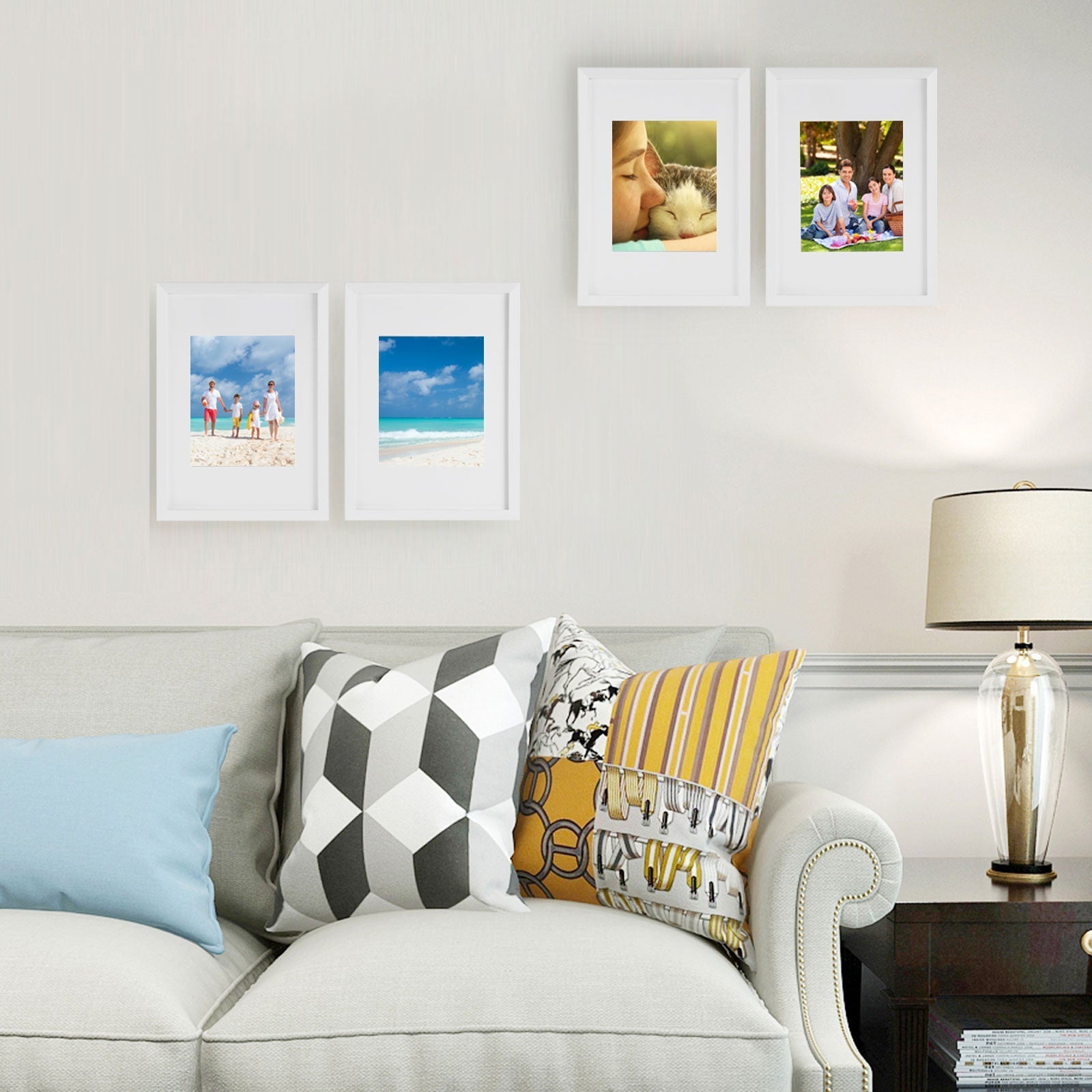 Picture Frame Set - MDF - White - Set of 3
