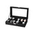 Watch Box - Faux Leather - Black - 12-Slot with Glass Lid and Velvet Lining