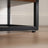 Storage Cabinet - Tempered Glass - Rustic Brown and Black - Open Compartments