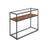 Console Table - Tempered Glass - Rustic Brown and Black