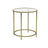 Round Side Table - Tempered Glass - Gold - Robust and Decorative