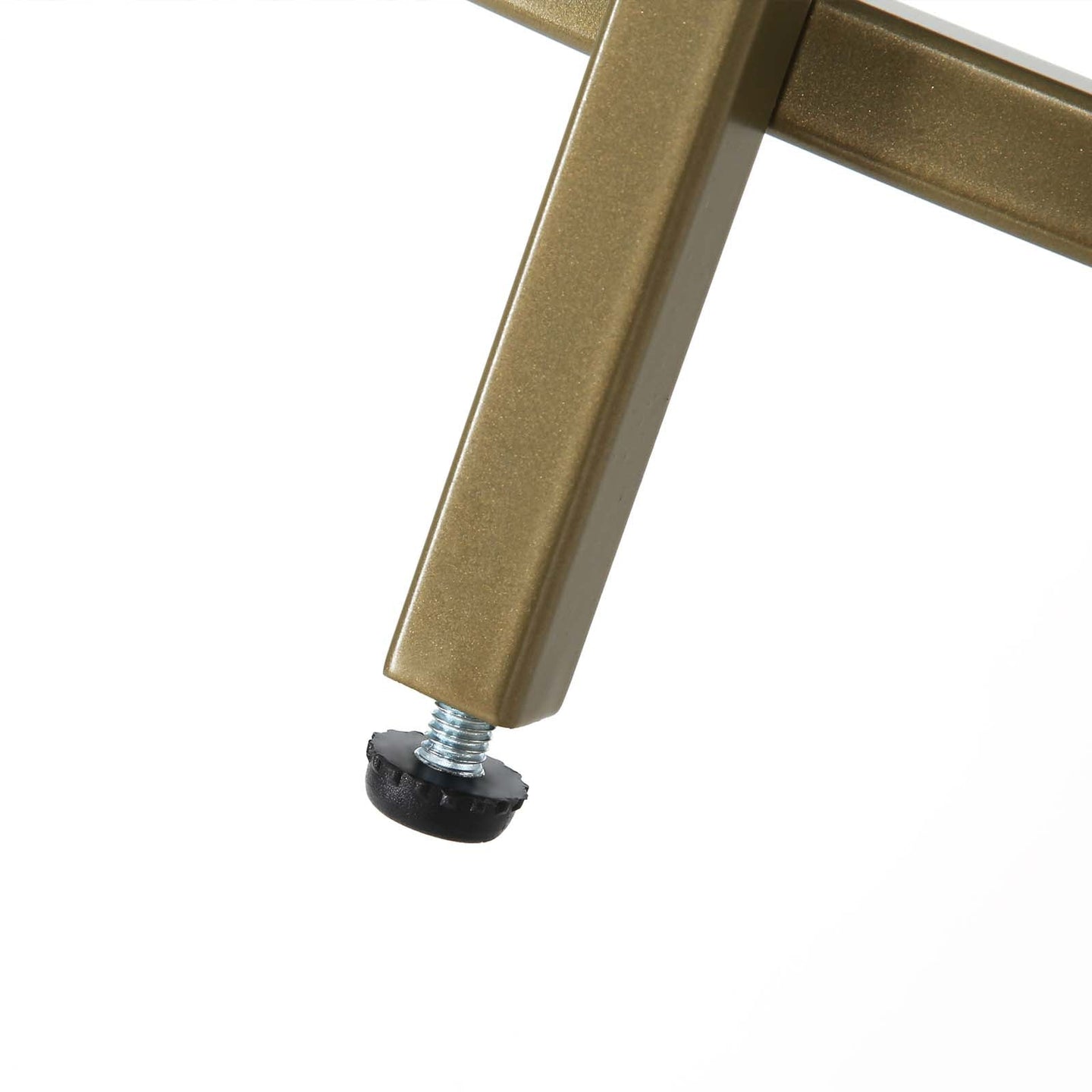 Round Side Table - Tempered Glass - Gold - Robust and Decorative