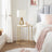 Round Side Table - Gold and White - Wooden Top