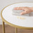 Round Side Table - Gold and White - Wooden Top