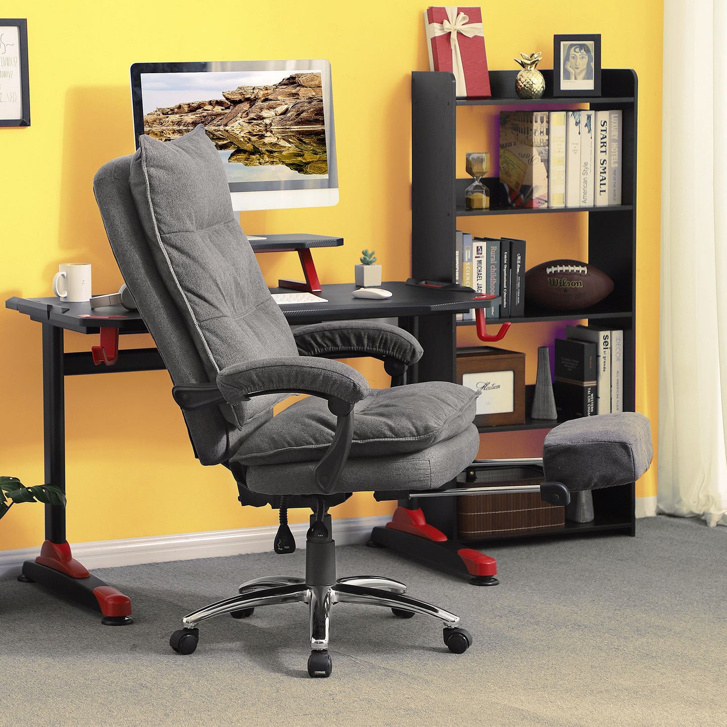 Ergonomic Office Chair - Fabric - Gray - Executive Design