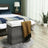 Handwoven Laundry Hamper - Synthetic Rattan - Gray - Divided Design with Lid and Handles