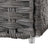 Handwoven Laundry Hamper - Synthetic Rattan - Gray - Divided Design with Lid and Handles