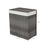 Handwoven Laundry Hamper - Synthetic Rattan - Gray - Divided Design with Lid and Handles