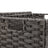 Laundry Basket - Synthetic Rattan - Gray - 90L Capacity with Lid and Removable Liner