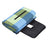 Picnic Blanket - Waterproof Fabric - Green Blue - With Carrying Handle