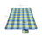 Picnic Blanket - Waterproof Fabric - Green Blue - With Carrying Handle